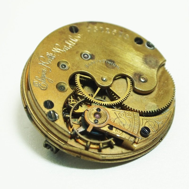 Steampunk movement pin 2718403 - Brooches - Other Materials Gold