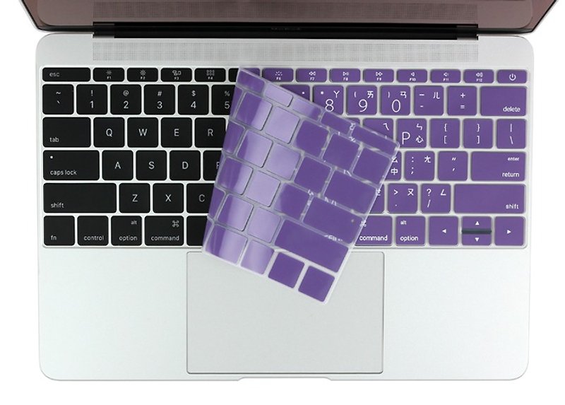 BEFINE  New Macbook 12吋 中文鍵盤保護膜 紫底)此版有注音 - 平板/電腦保護殼/保護貼 - 其他材質 紫色