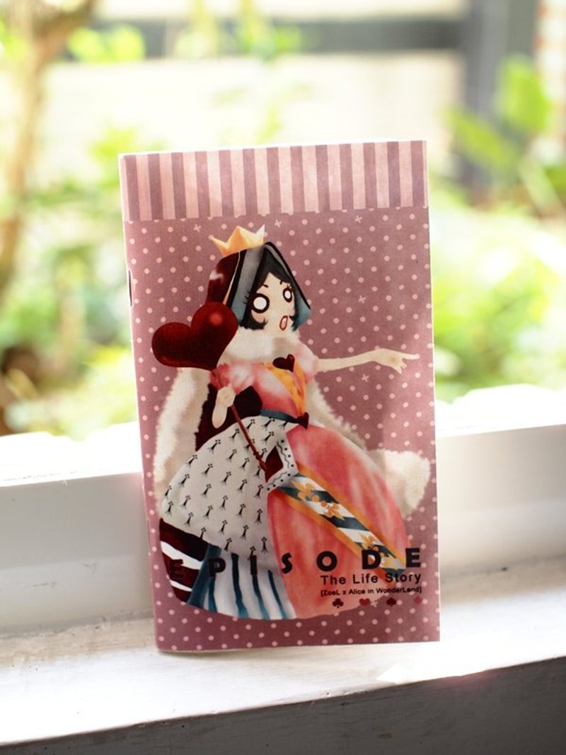 *Pocket Notebook*Queen of Hearts* Created by Alice Alice's illustrations - สมุดบันทึก/สมุดปฏิทิน - กระดาษ สีแดง