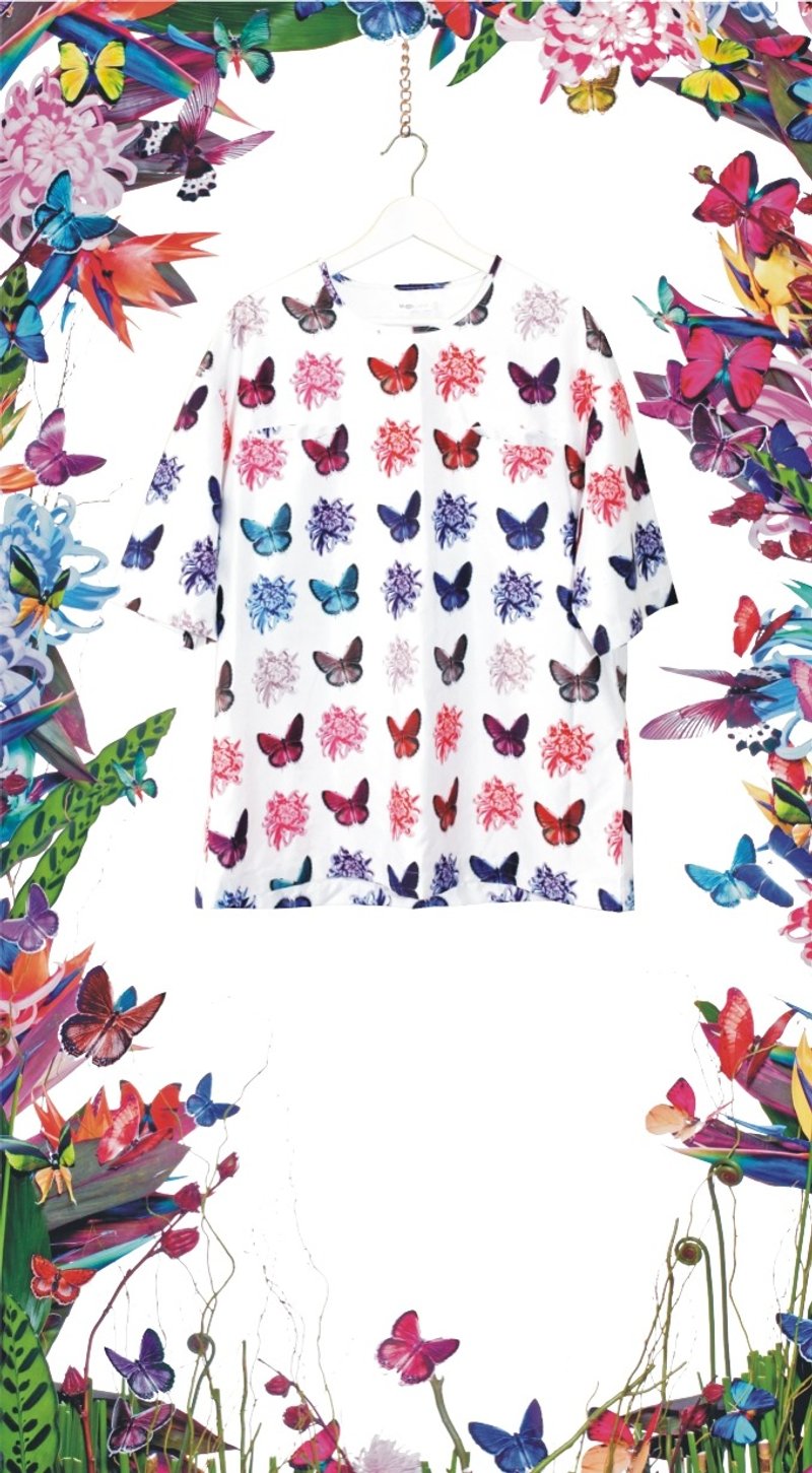 Monna Bloom Series-Butterfly Full Version Black Label Top - เสื้อผู้หญิง - วัสดุอื่นๆ หลากหลายสี