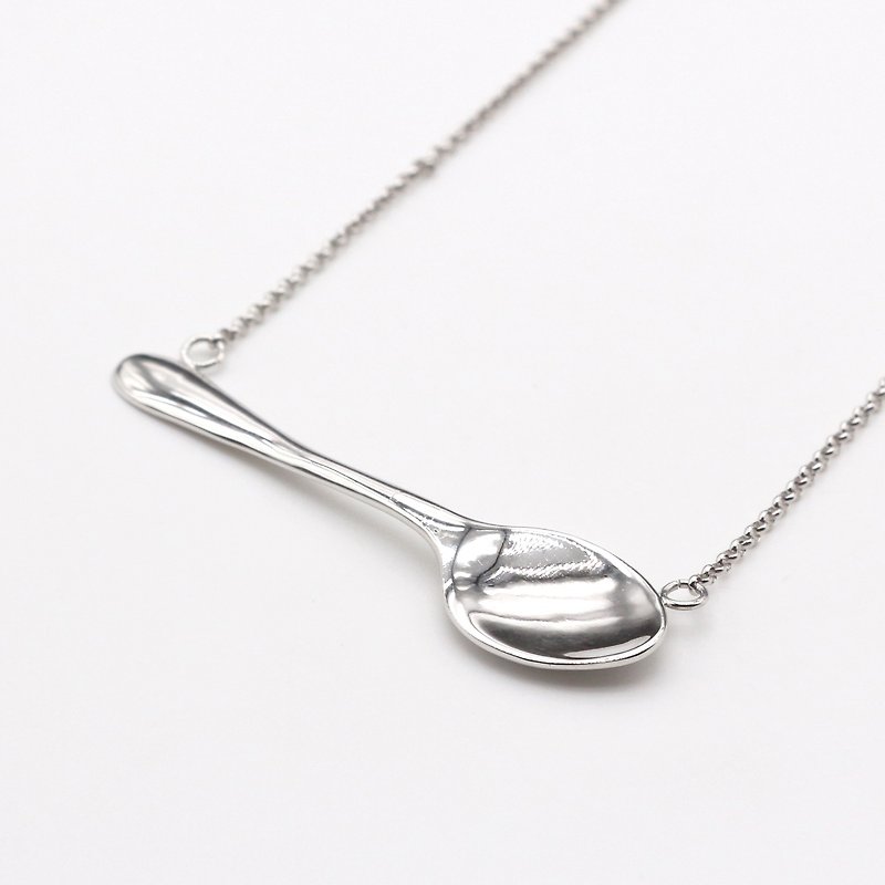 Soup Spoon Silver Necklace - Necklaces - Sterling Silver Silver