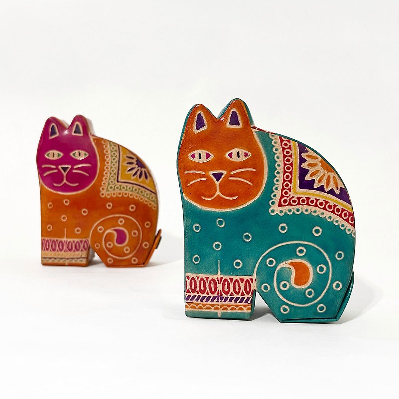 Cat Money Box _2 Colors - Coin Banks - Genuine Leather Multicolor