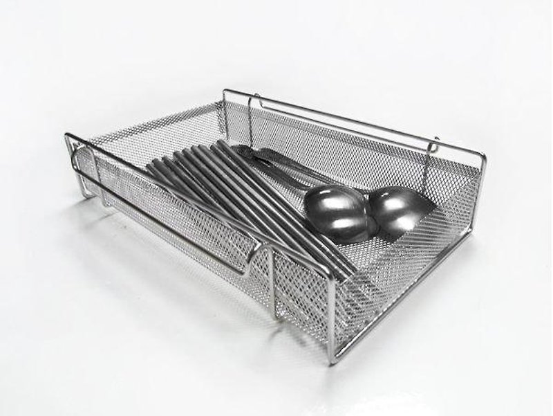 ＊Extremely high quality ＊ Stainless Steel chopstick basket, special wide size design chopstick basket, suitable for flat placement or use in a bowl dryer - Chopsticks - Other Metals Gray