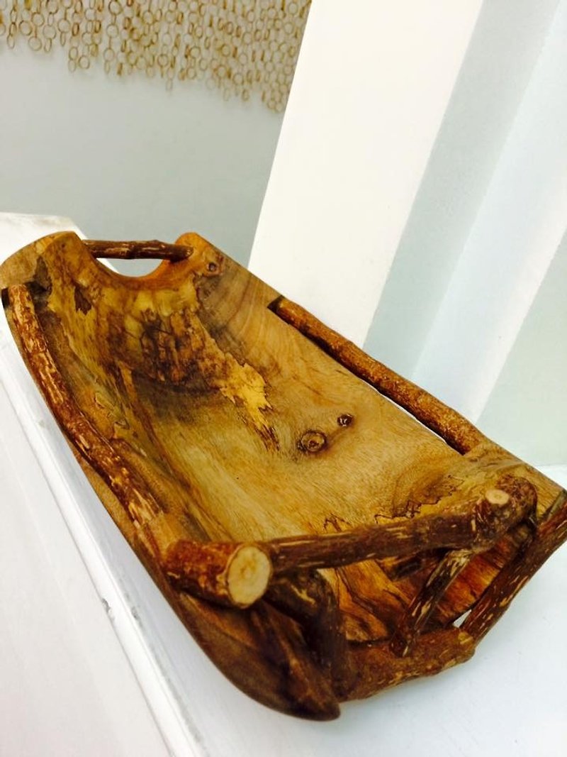 Mori's wooden plate - ของวางตกแต่ง - ไม้ สีนำ้ตาล