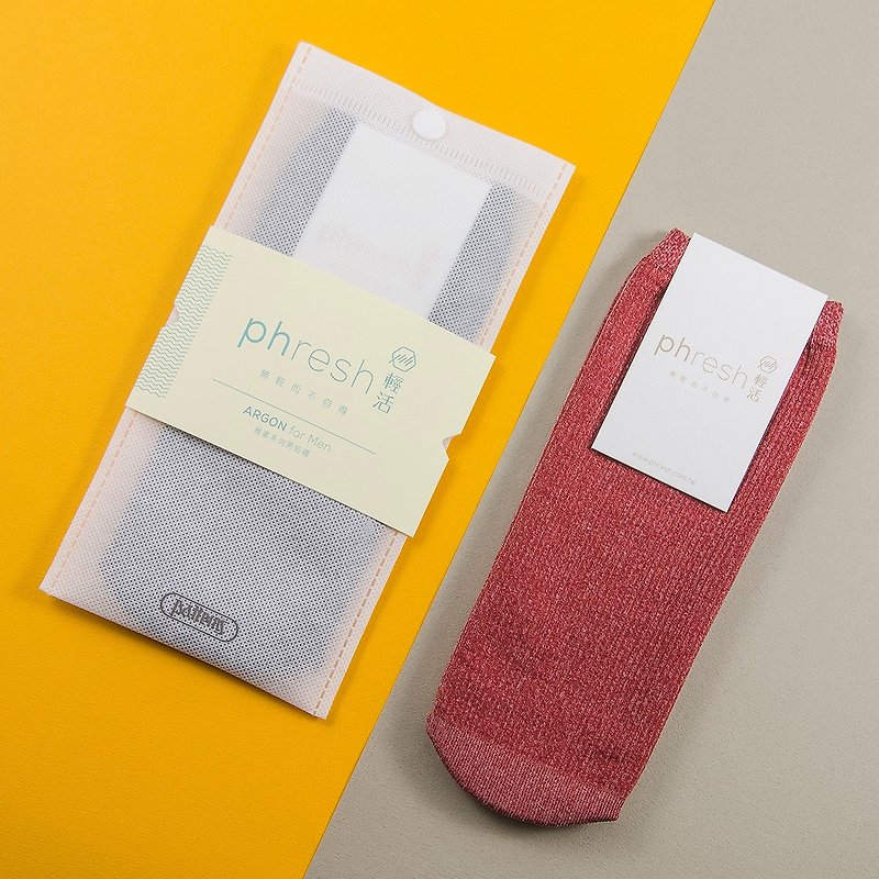 雅着Argon-Enthalpy Warm Men's Socks-Iodine Red - Socks - Other Materials Red
