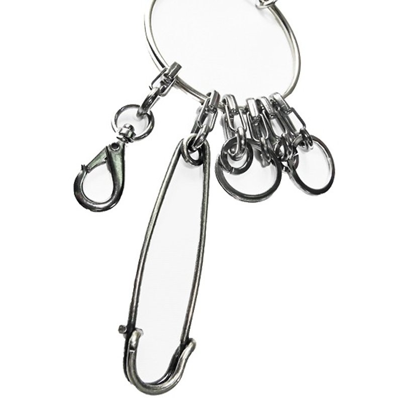 Chainloop homemade handmade prison lock key ring - Keychains - Other Metals Gray
