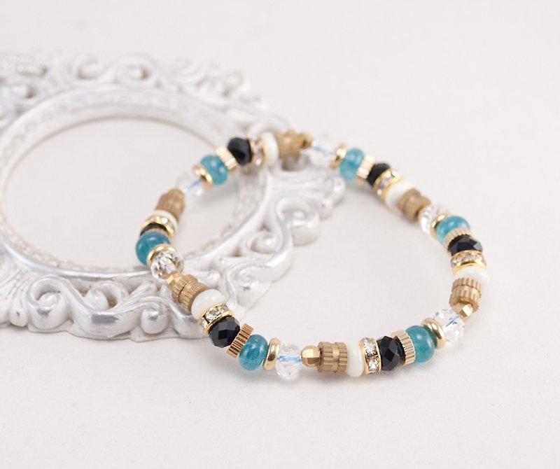 // La Don // [medieval - Brass / Natural stone - Mysterious Morocco] - Bracelets - Other Materials Blue