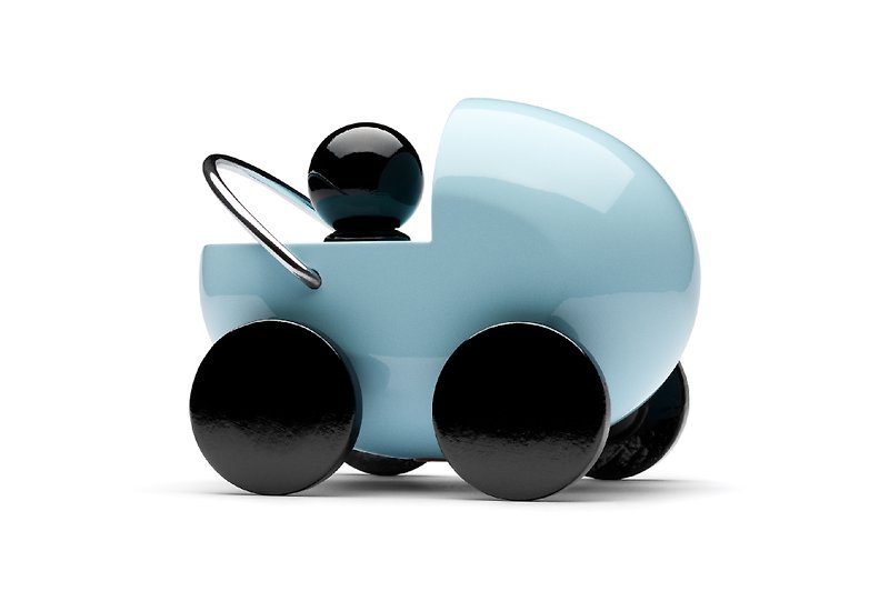 PLAYSAM-嬰兒車(粉藍) - 嬰兒車/ BB 車 - 木頭 