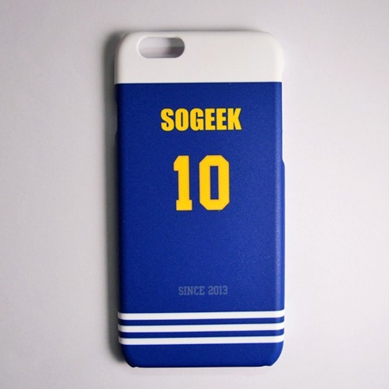 SO GEEK 手機殼設計品牌 THE JERSEY GEEK 球衣背號客製款 006 - 手機殼/手機套 - 塑膠 藍色