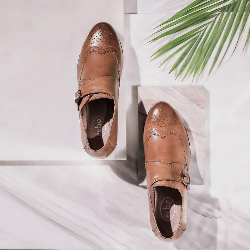 e cho 绅 擦 擦 擦 轻 轻 轻 轻 轻 轻 轻 轻 轻 轻 轻 轻 - Women's Casual Shoes - Genuine Leather Brown