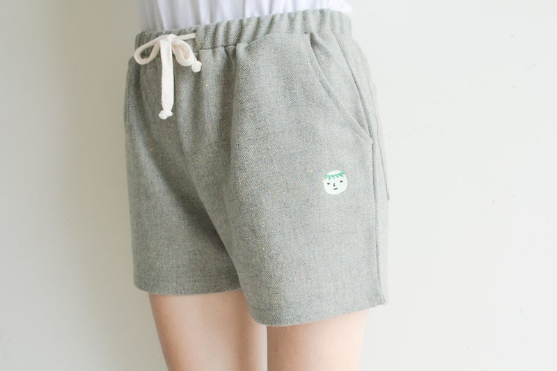 {Family} Kappa demons swimming / soft shorts / green-gray - Women's Pants - Other Materials Green