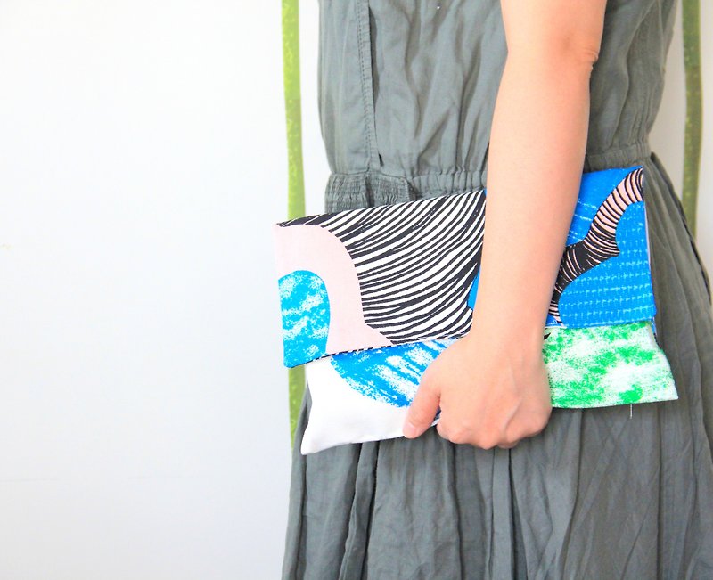 weimom's Nordic minimalist fashion bag, clutch ● Made in Taiwan - hand as Ichiban - Clutch Bags - Other Materials Blue