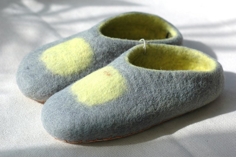 羊毛氈室內鞋Yellow Circle - Women's Casual Shoes - Wool Gray