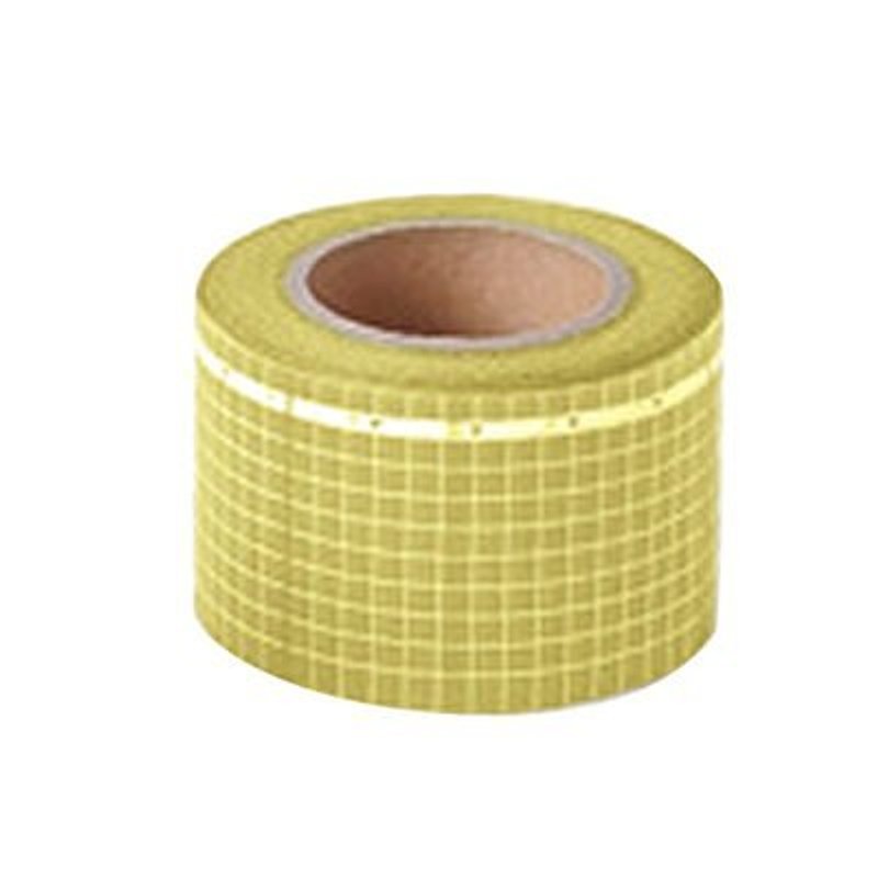 Marks Masking Tape MT和紙膠帶 方格便條-芥末黃(DA-MKT2-MD) - Washi Tape - Paper Yellow