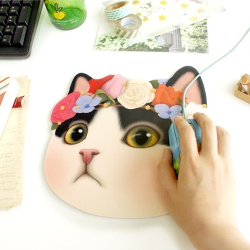 Choo choo sweet cat friend mouse pad _Secret night - Mouse Pads - Plastic Multicolor