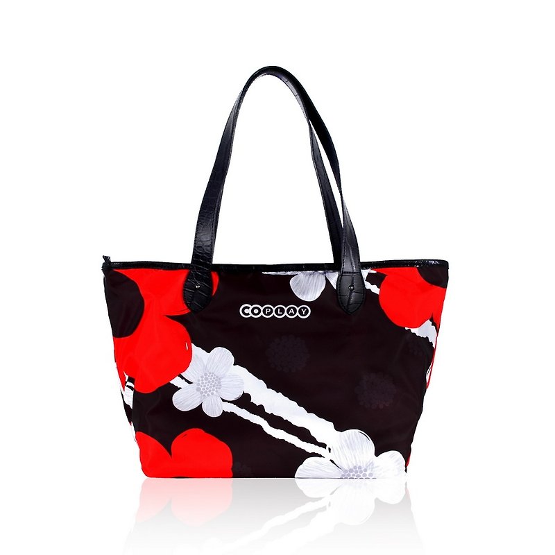 COPLAY設計包 - 普普風花卉 托特三世 肩背包 - 側背包/斜背包 - 其他材質 紅色