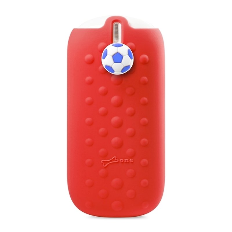 Bone / funny button action Power 5200mAh- Football - Red - Other - Silicone Red