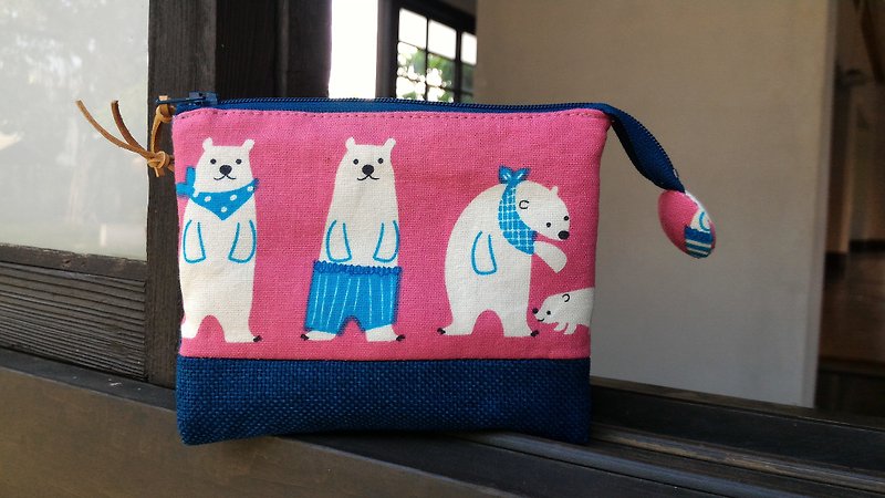 Polar bear five-layer bag - a practical package for mothers, Mother's Day gift - กระเป๋าใส่เหรียญ - ผ้าฝ้าย/ผ้าลินิน 