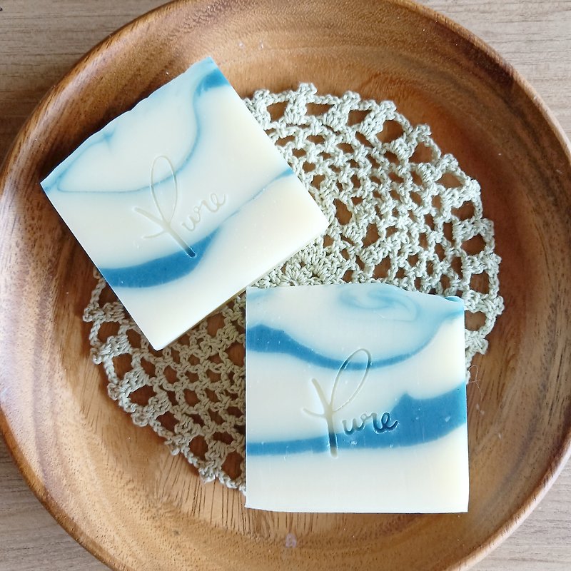 Pure Pure Handmade Soap-Sky Relief Soap (eliminates anxiety) - สบู่ - พืช/ดอกไม้ สีน้ำเงิน