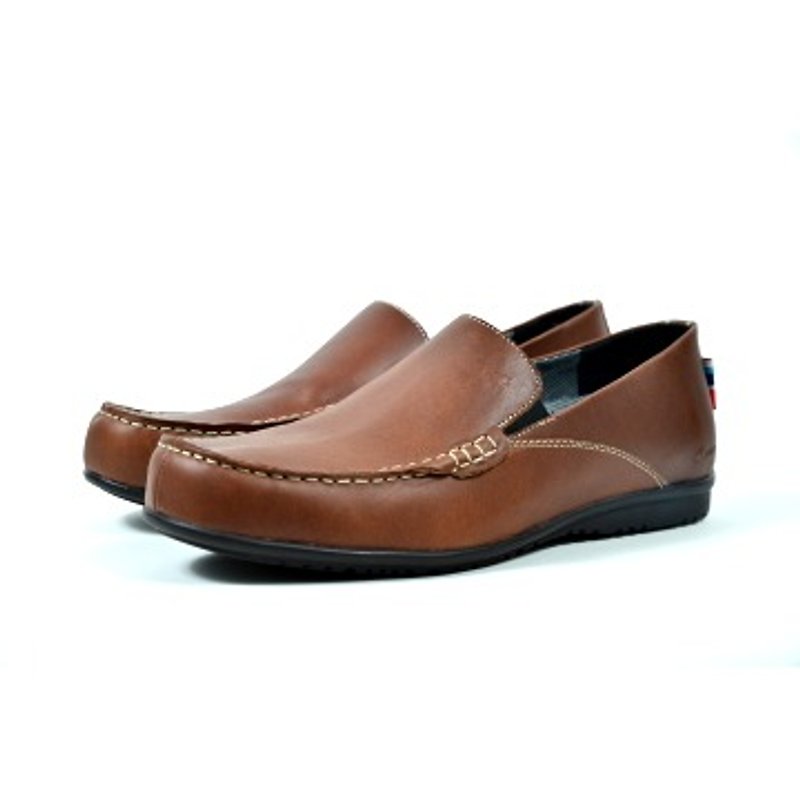 [Our] Paul Dogyball classical music Fu shoes brown full leather soft touch - รองเท้าอ็อกฟอร์ดผู้ชาย - วัสดุอื่นๆ สีนำ้ตาล