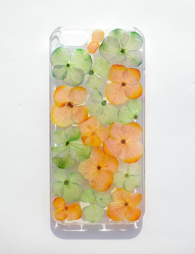 Anny's workshop hand-made pressed flower phone case for iphone 5 / 5S and SE, hydrangea series - Phone Cases - Plastic 