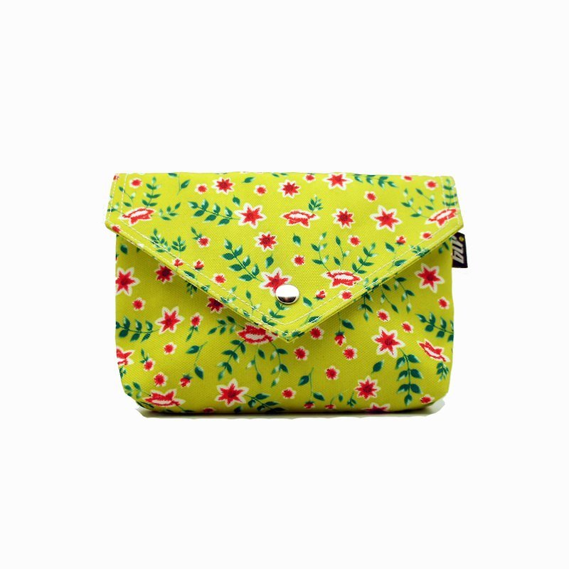 BLR BB Bag [  Pink Flower ] - Messenger Bags & Sling Bags - Polyester Green