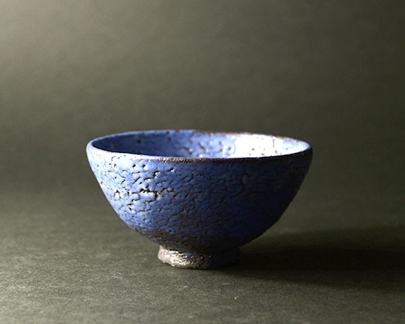 Kurekure Ao Shino rice bowl (small) - ถ้วยชาม - วัสดุอื่นๆ สีน้ำเงิน
