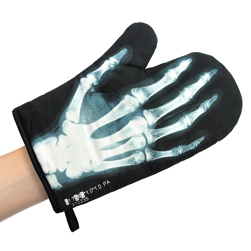 Mustard insulated gloves | X ray - Cookware - Cotton & Hemp Black
