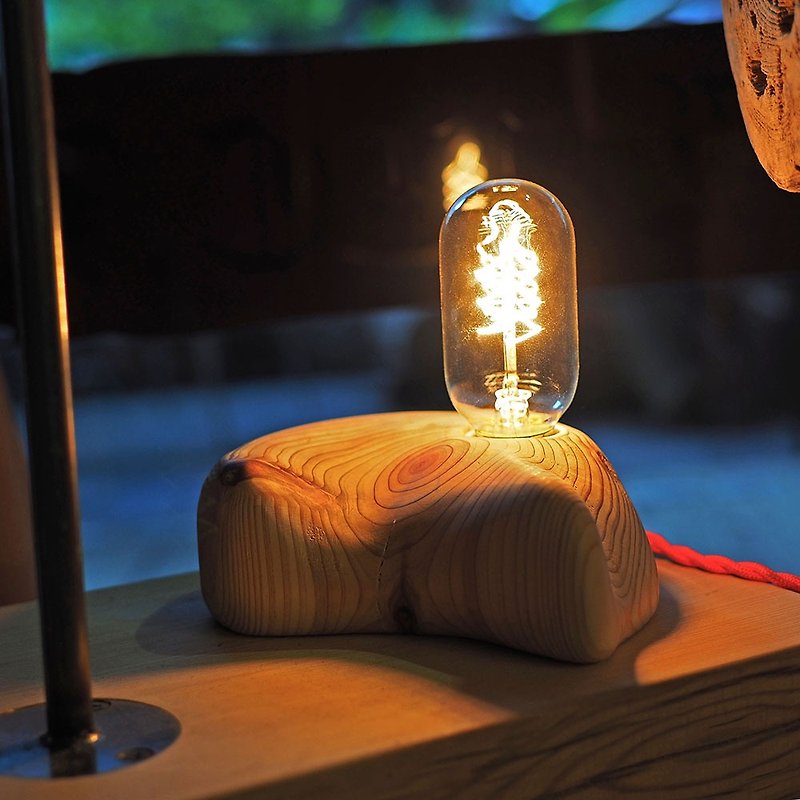 "CL Studio" [Nordic wood hand-made cypress Lighting Nightlight] / S-22 - โคมไฟ - ไม้ 