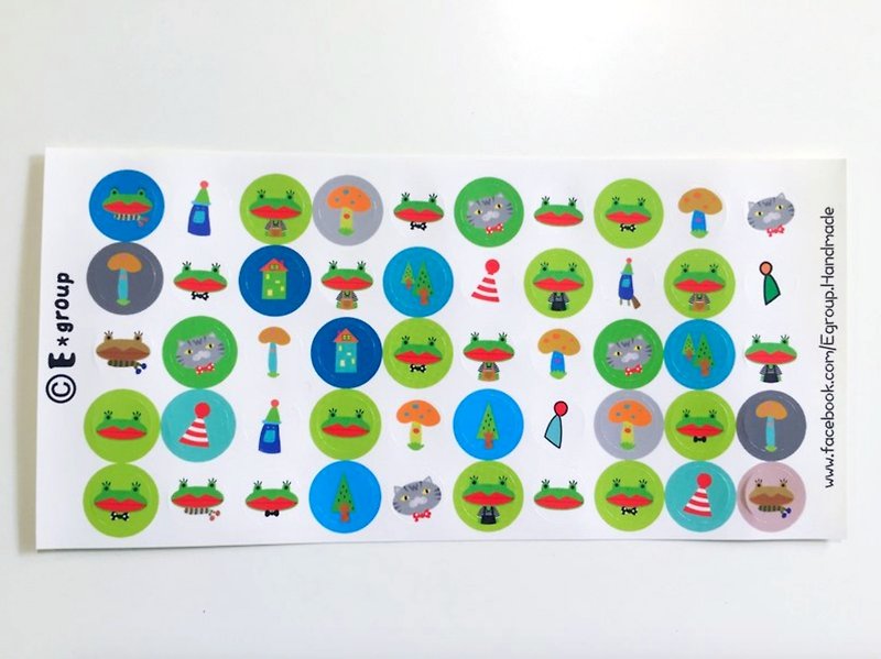 E*group A frog round sticker small - สติกเกอร์ - กระดาษ 