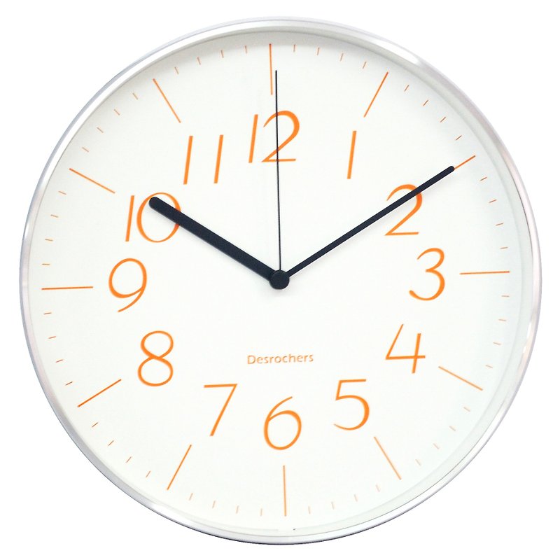 Casa-bright orange digital wall clock (metal) - Clocks - Paper Orange