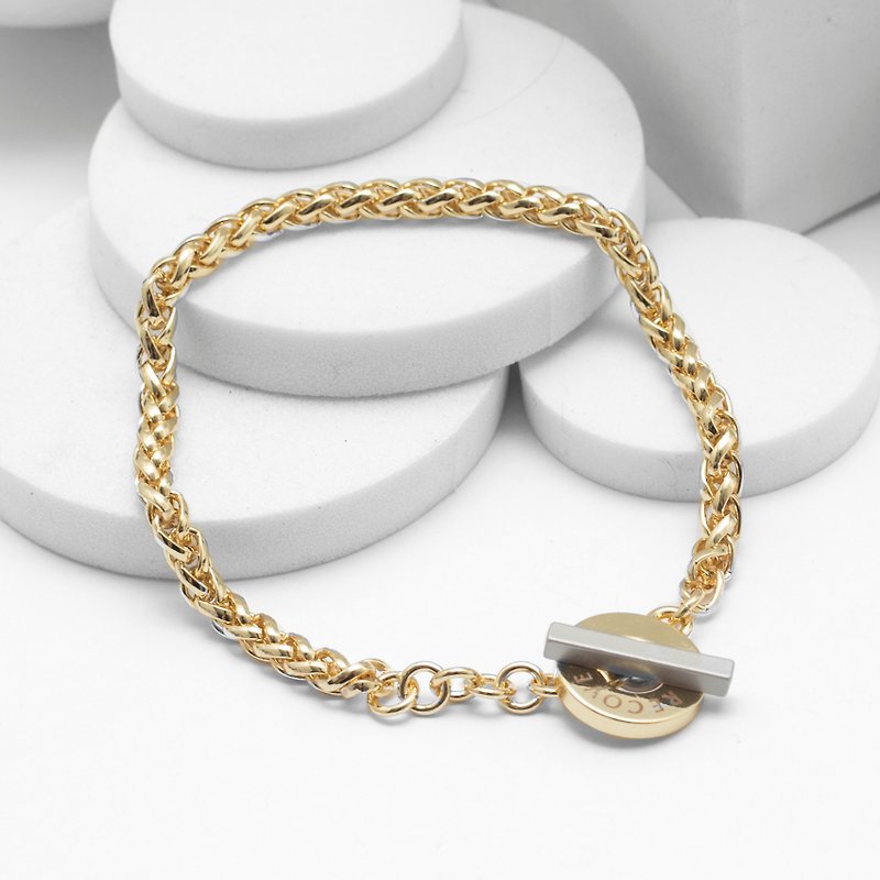 Recovery Fine Twist Bracelet (Gold) - สร้อยข้อมือ - โลหะ สีทอง