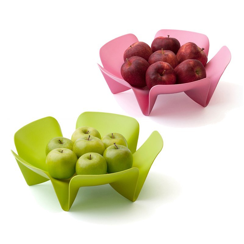 QUALY Colorful Fruit Plate-2 into the special set (green + green) - กล่องเก็บของ - พลาสติก หลากหลายสี