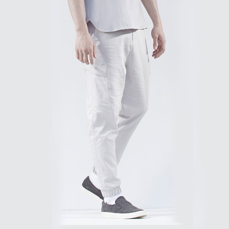TRAN - Functional pocket slacks - Men's Pants - Cotton & Hemp Gray