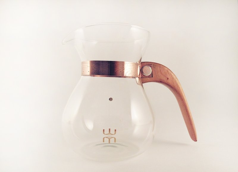 "Lu ‧La Rosee" wooden handle coffee pot - the second generation - simple models - Cherry - Pre-need - เครื่องครัว - ไม้ สีทอง
