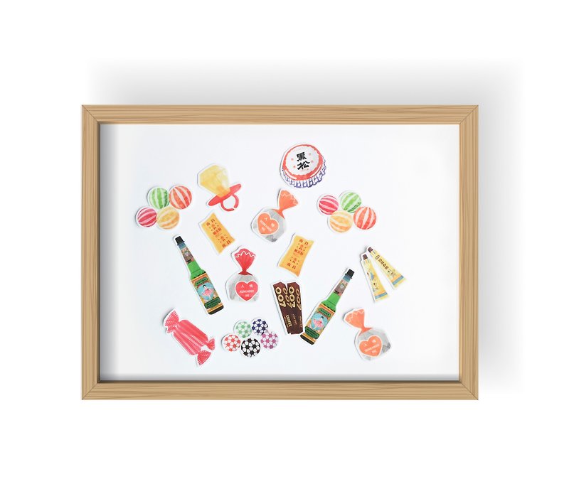 Nostalgic Ganzi Shop sticker pack (temporarily removed from shelves) - Stickers - Paper White