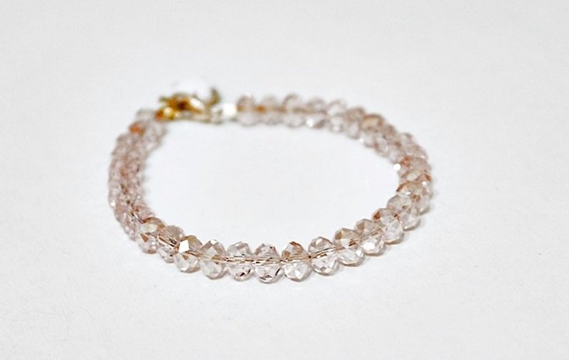 Czech crystal can be changed _ crystal elastic bracelet // // ➪ Limited X1 - Bracelets - Other Metals Pink