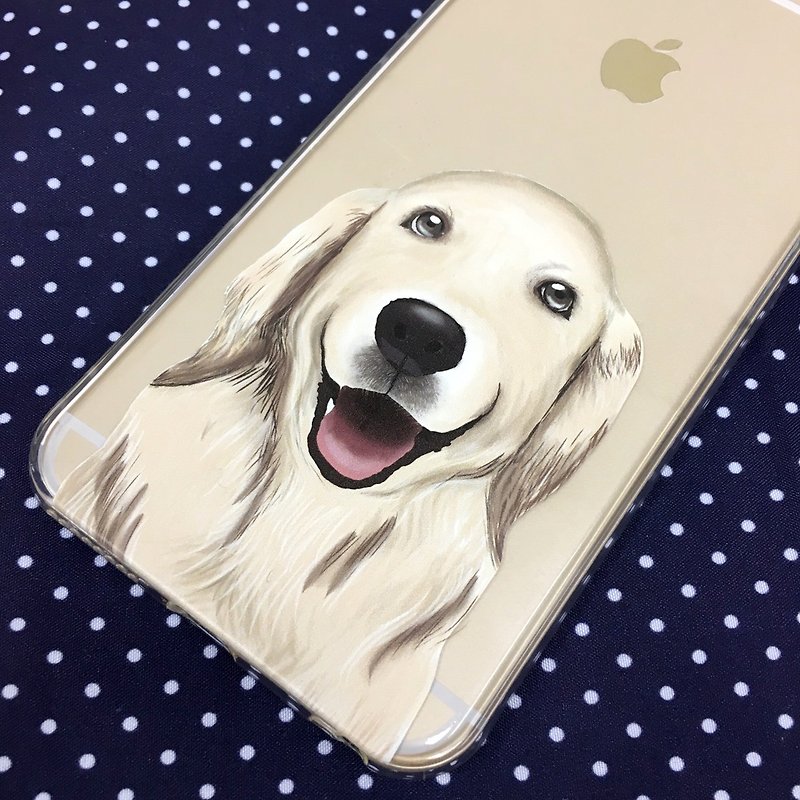 My Pets Dog Golden Retriever プリント ソフト/ハード ケース iPhone X、iPhone 8、iPhone 8 Plus、iPhone 7 ケース、iPhone 7 Plus ケース、iPhone 6/6S、iPhone 6/6S Plus、Samsung Galaxy Note 7 ケース、Note 5 ケース、S7エッジケース、S7ケース - スマホケース - プラスチック 透明