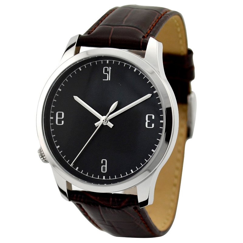 Left watch black Dazhuang reverse word - Women's Watches - Other Metals Black