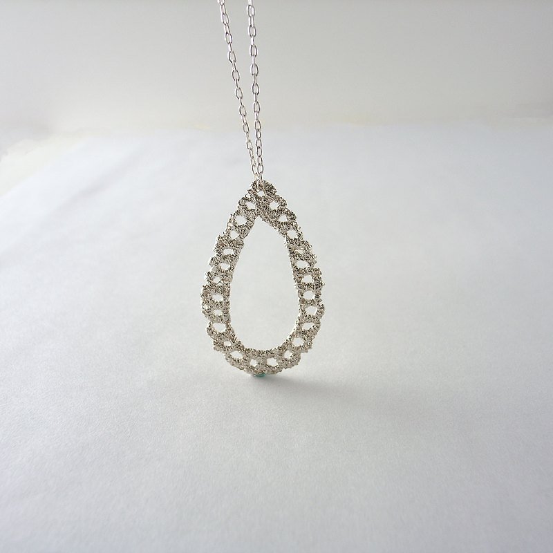 Lace Silver Necklace - Necklaces - Other Metals Silver