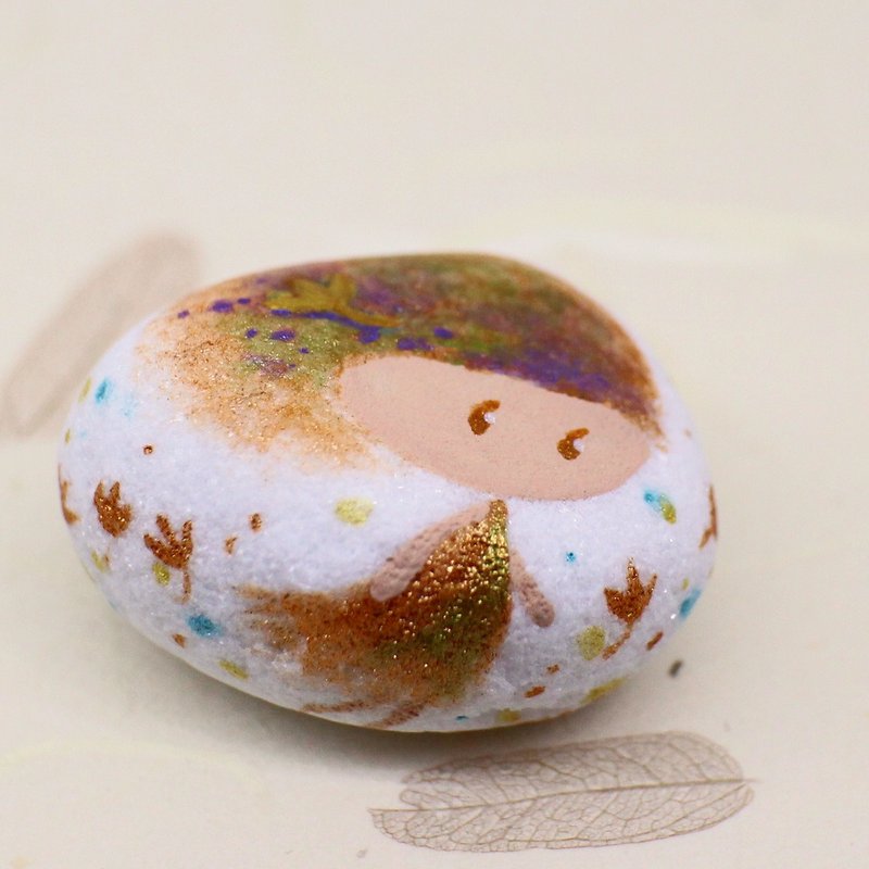 富察令兒‧彩繪石頭(小) - 擺飾/家飾品 - 寶石 咖啡色