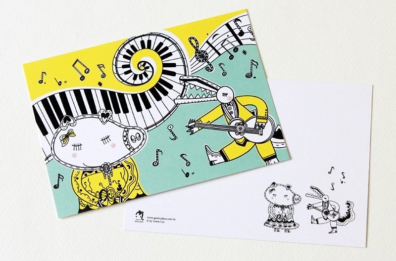 Valentine's Day Postcard - การ์ด/โปสการ์ด - กระดาษ สีเหลือง