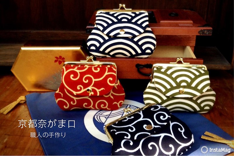 Breeze pocket bag - Qinghai corrugated handle (blue) - Coin Purses - Other Materials Blue