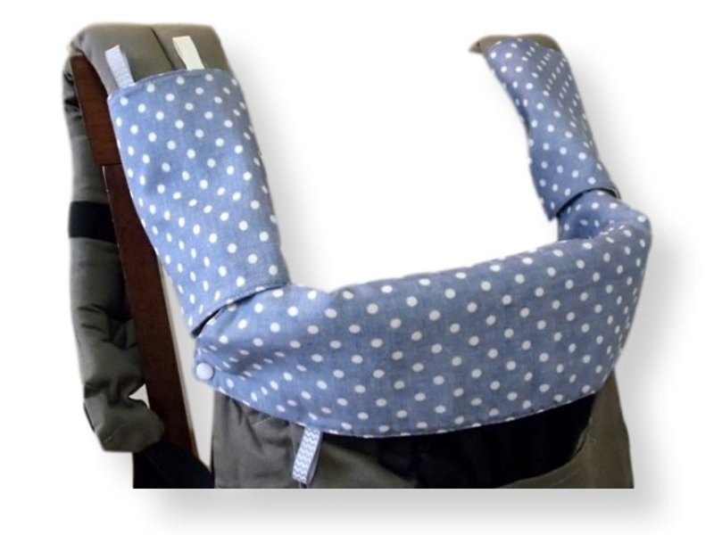 Ergo Original/Organic/Performance Bib,Drool Pads,Topper,Blue Polka Dots,嬰兒背帶口水巾, - อื่นๆ - วัสดุอื่นๆ สีน้ำเงิน