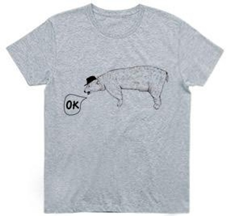 T-shirts OK! (4.0oz gray) - เสื้อยืดผู้ชาย - วัสดุอื่นๆ 