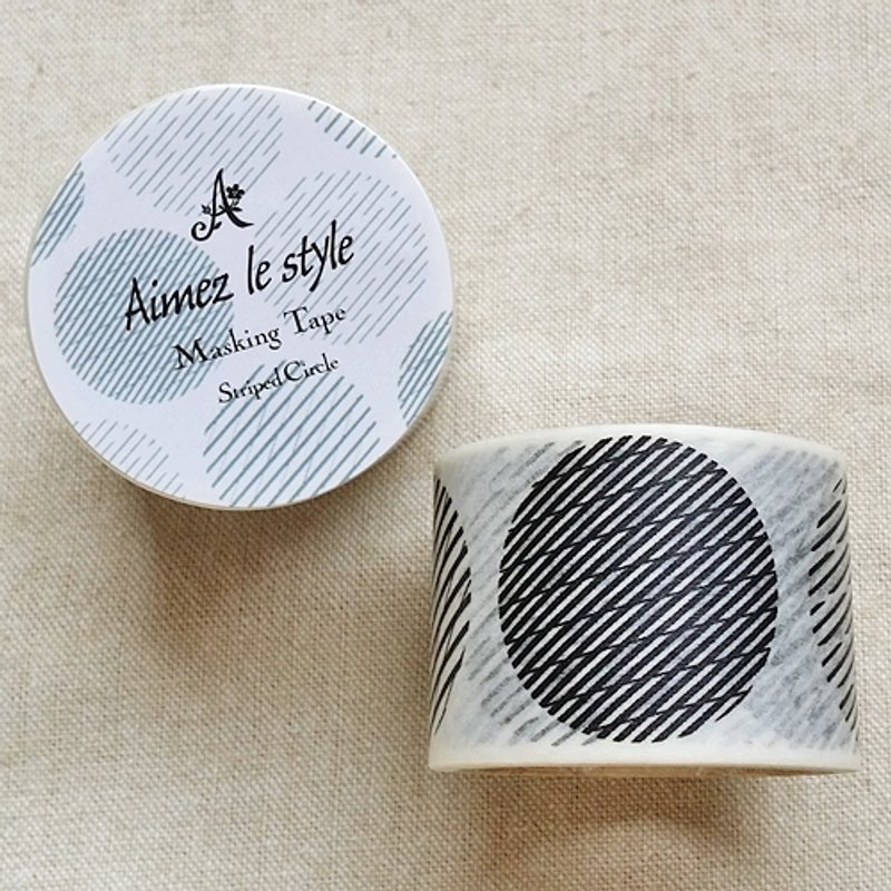 Wide Aimez le style and paper tape (02914 twill round) - มาสกิ้งเทป - กระดาษ สีดำ