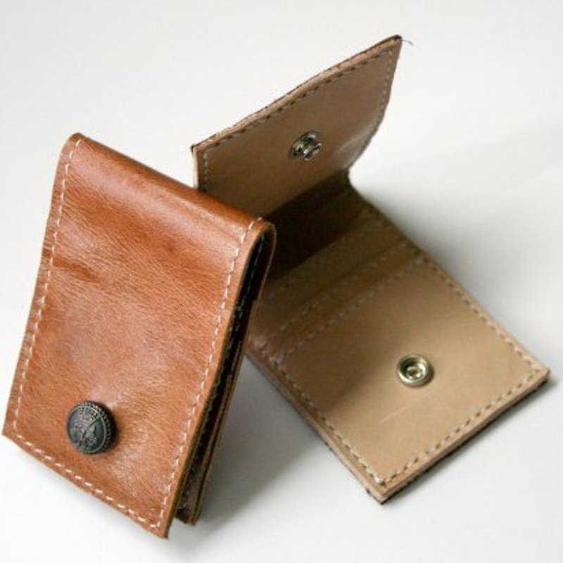 Hand-stitched leather Card Holder - ที่เก็บนามบัตร - หนังแท้ 