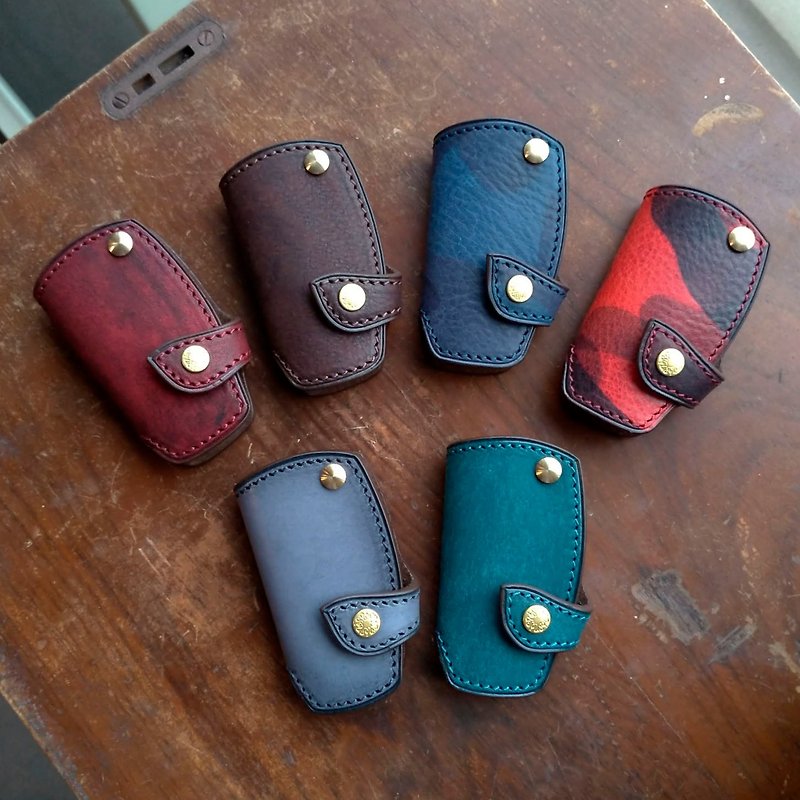 isni  Car key leather cases  38 colors design handmade leather/provide key size - Keychains - Genuine Leather Multicolor