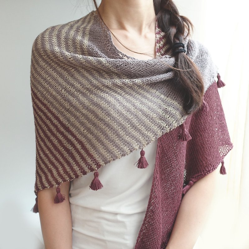 100% organic flax. Great hand-woven shawls - Scarves - Other Materials Gray