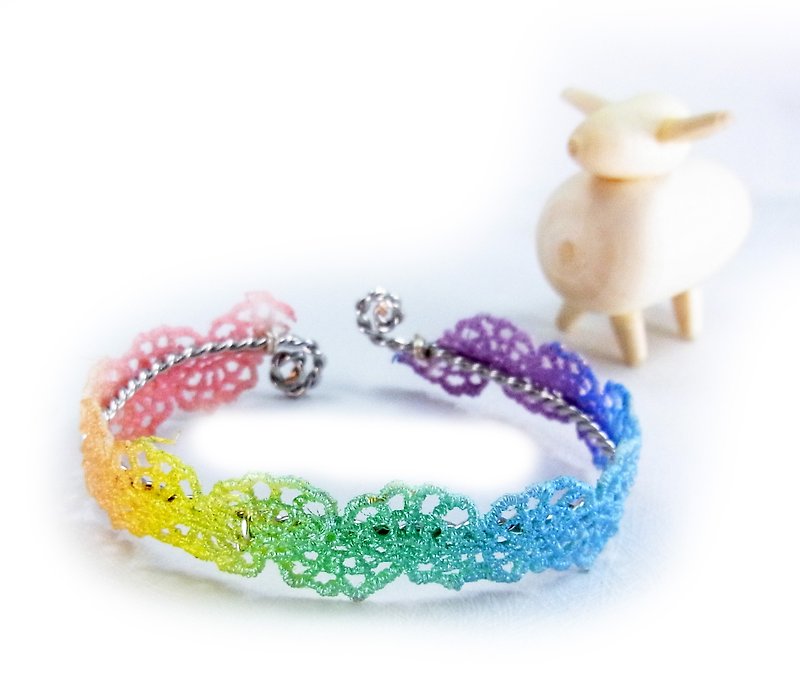 BS10-01 rainbow bracelet - สร้อยข้อมือ - วัสดุอื่นๆ หลากหลายสี
